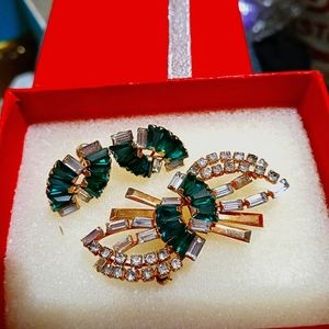 Vintage Costume brooch & Earrings